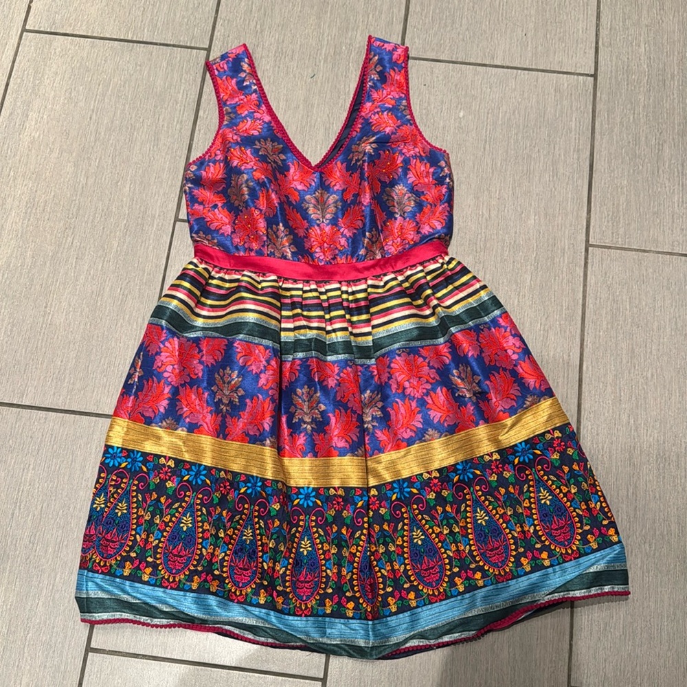 Payal Jain by Anthropologie colorful Francesca dress size 8P